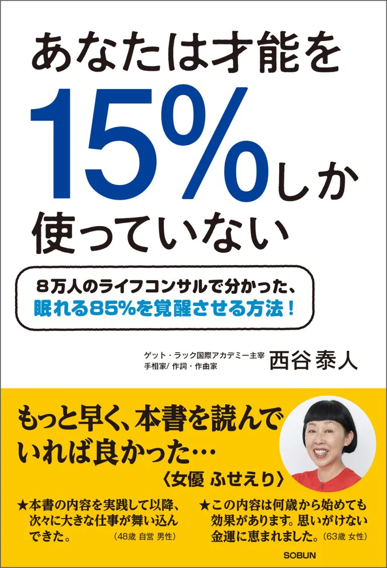 あなたは才能を15%しか使っていない